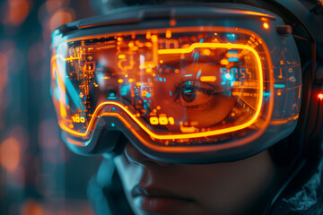 The Vision of VR Glasses, Futuristic technology - Generative AI