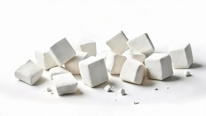  A stack of pristine white marshmallows