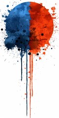 red and blue paint