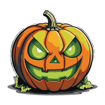 clipart vector creepy pumpkin jack