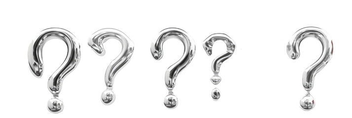 Silver Question Marks Row