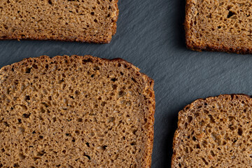 square-shaped pieces of fresh bread