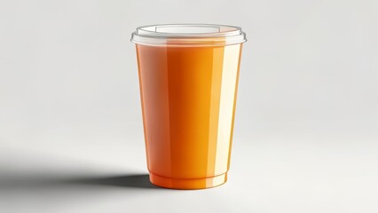  Stylish orange beverage cup with lid