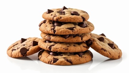  Deliciously stacked chocolate chip cookies