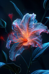 Beautiful futuristic abstract flower