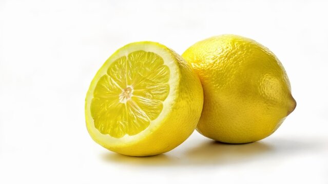  Fresh juicy lemon halves ready to zest