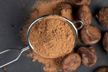 sweet chocolates with natural cocoa and cocoa butter