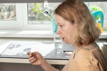 Woman finds out about pregnancy, shocked, dealing with stress