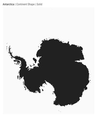 Antarctica. Simple vector map. Continent shape. Solid style. Border of Antarctica. Vector illustration. © Eugene Ga