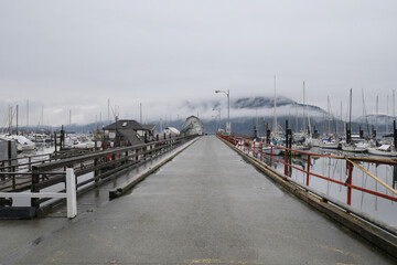 Fishermen's Wharf on Vancouver Island in Cowichan Bay, British Columbia, Canada