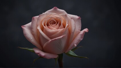 single pink rose