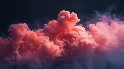 Dreamy Pink Clouds of Smoke