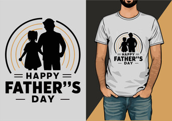 Fototapeta na wymiar Father's Day logo vector and t shirt design