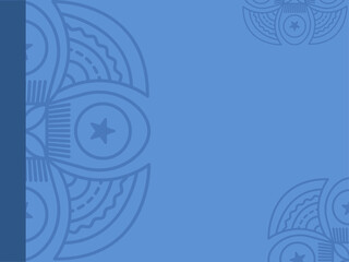 Abstract blue hand-draw mandala art background