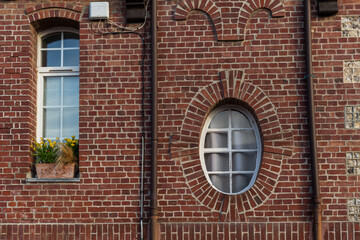 brick building with windows