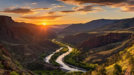 Foto op Plexiglas canyon sunset. © Shades3d
