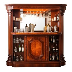 Bar cabinet mahogany - obrazy, fototapety, plakaty