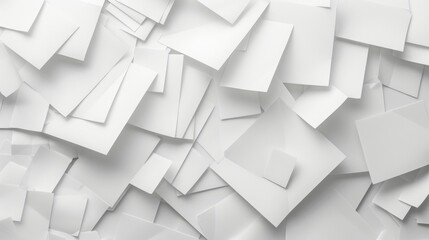 thick white layered paper art. A few larger squares throughout. extremely detailed and realistic, soft drop shadows, octane render, hyperrealistic, - obrazy, fototapety, plakaty