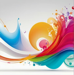 Obraz premium abstract wave colorful background. Music as colors. Wallpaper of graphic resource.
