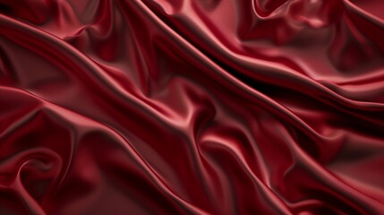 Obraz premium Luxurious red satin fabric with elegant drapes