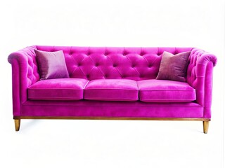 purple velvet sofa