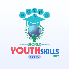 Skills for Success: Celebrating World Youth Skills Day, 15 July. Campaign or celebration banner