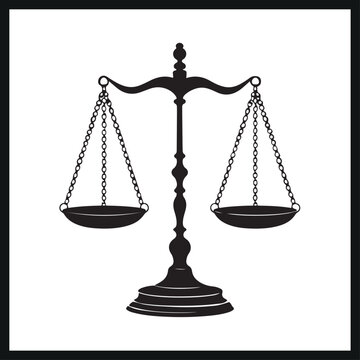 Balance Scale Silhouette Clipart