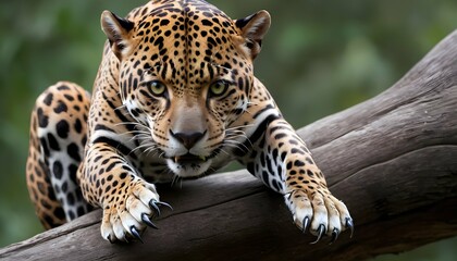 A-Jaguar-With-Its-Claws-Extended-Poised-For-Actio- 2