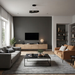 Minimalist, modern living room