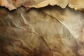 Torn and stained paper