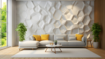 3D Geometric Hexagonal Bumpy Pattern Wallpaper Mural Bedroom Living Room Sofa TV Backdrop Decorative