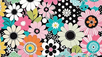 Botanical Bliss: A Symphony of Colorful Floral Patterns