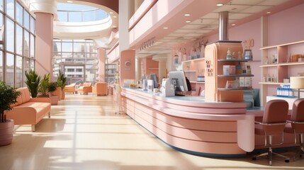Waiting Area in a Modern Hospital