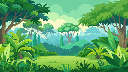 a-backdrop-of-a-jungle-or-rainforest-with-distant background