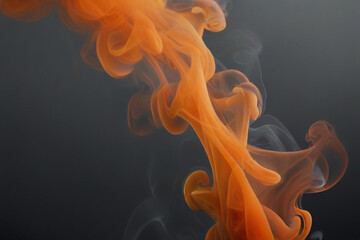 Obraz premium Gray & orange smoke background