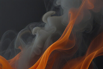 Gray & orange smoke background