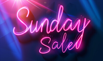 Sunday sale for poster banner