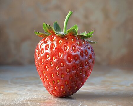 Drawn strawberry, summer sweetness in a bite, artistic render - Powered by Adobe