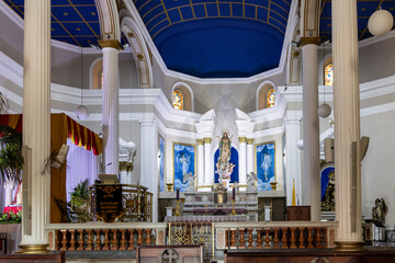 Interior of Our lady of Soltitude catholic church in baroque style the center of San Jose in Costa...