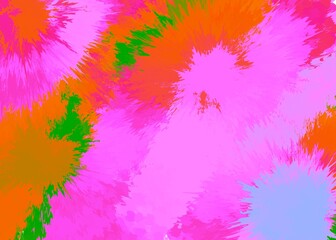 Abstract hand drawn neon gradient illustration background wallpaper tie dye yellow pink green purple orange summer