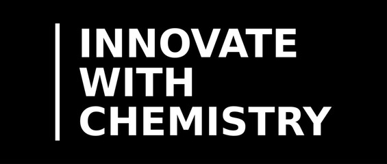 Innovate With Chemistry Simple Typography With Black Background