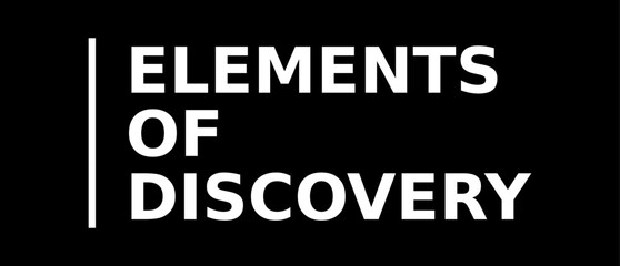 Elements Of Discovery Simple Typography With Black Background