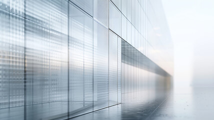 A modern glass building facade.