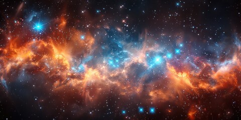 Celestial Chaos: A Breathtaking Cluster of Stars Illuminating the Night Sky
