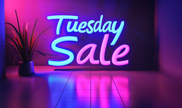 Tuesday sale for poster banner