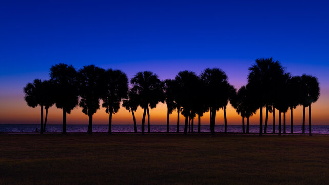 Sunrise in St. Pete Florida with beautiful blue hour in background