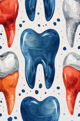 dental patern for design, colorful, for presentation background