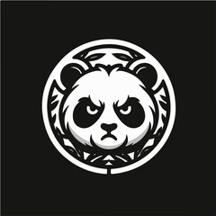 panda vector logo image