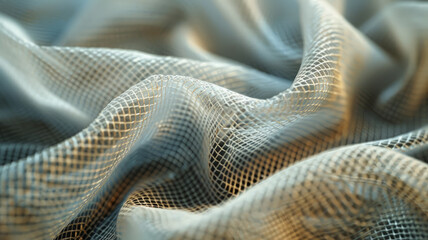 Textured wavy fabric.