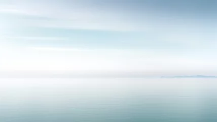 Deurstickers Clear blue sky sunset with horizon on calm ocean seascape background. Picturesque generative ai © Summit Art Creations